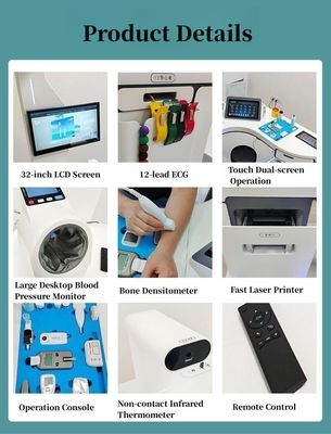 32' LCD полный сенсорный экран Дивизия 0.01кг Медицинское самообслуживание Киоск медицинского осмотра