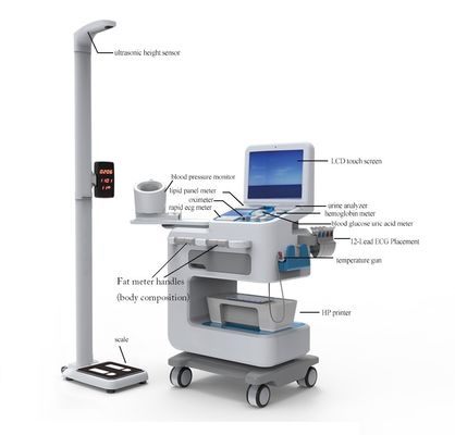 LEKA Body Fat Scale Ultimate Health Kiosk для быстрой диагностики и 15-дюймового ЖК-дисплея