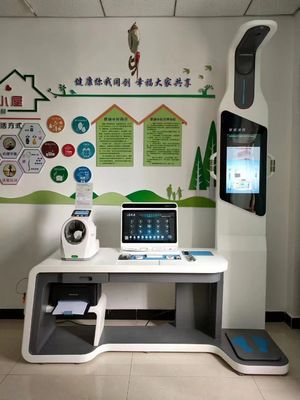 Телемедицинский киоск HW-V7000 ABS и нержавеющая сталь для всестороннего медицинского осмотра