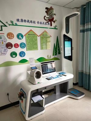 Телемедицинский киоск HW-V7000 ABS и нержавеющая сталь для всестороннего медицинского осмотра